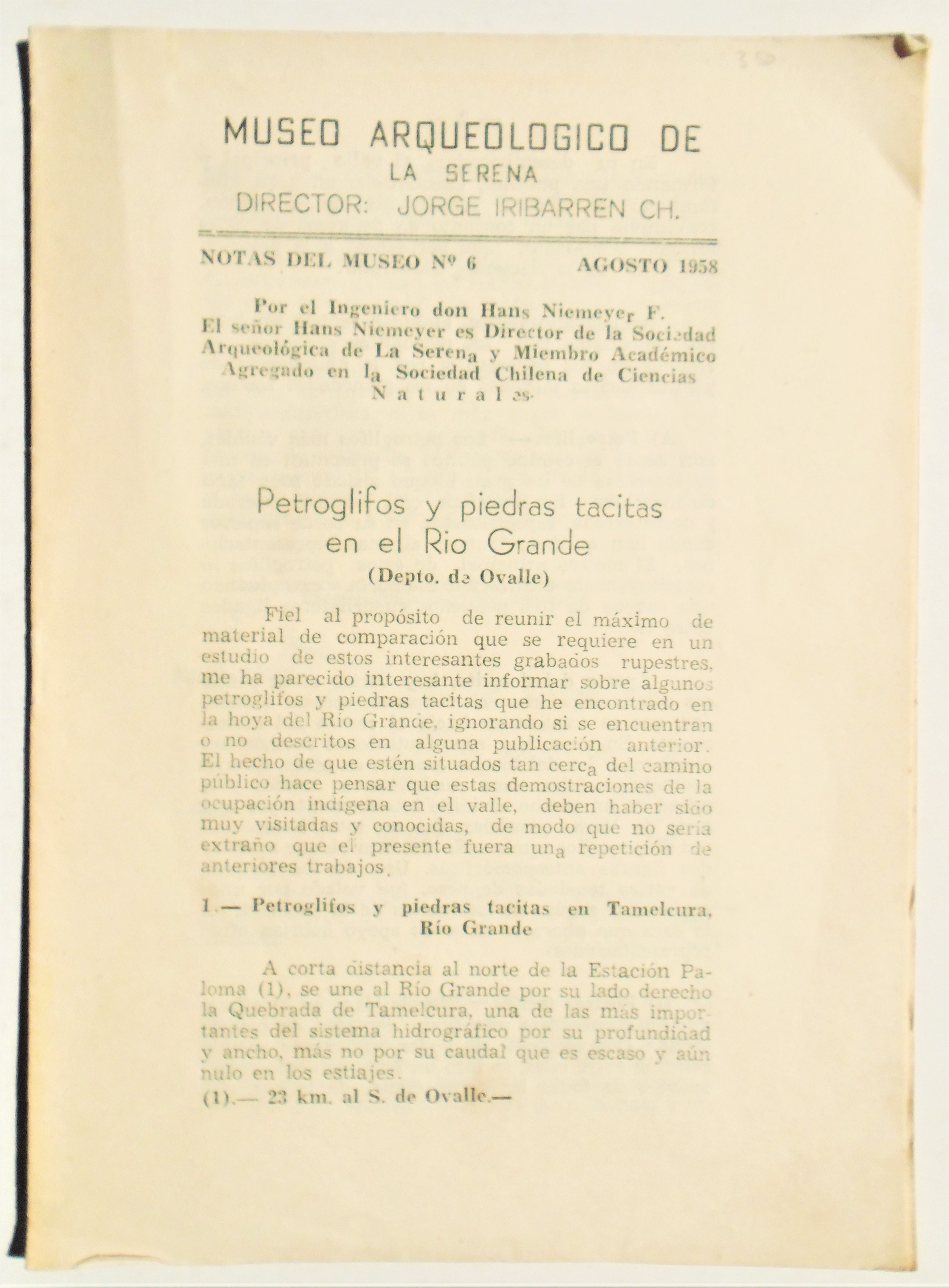 Museo Arqueológico de La Serena - Notas del Museo N° 4 y 6