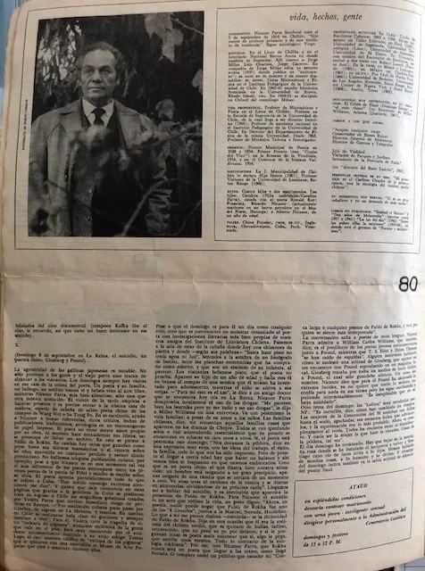 Revista Arbol de letras número de 1968. Entre otras cosas, Nicanor Parra. 