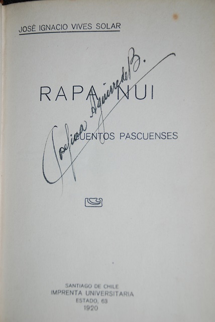 Jose Ignacio Vives Solar - Rapa Nui cuentos pascuenses