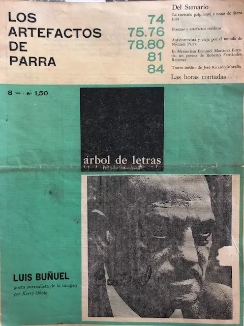 Revista Arbol de letras número de 1968. Entre otras cosas, Nicanor Parra. 