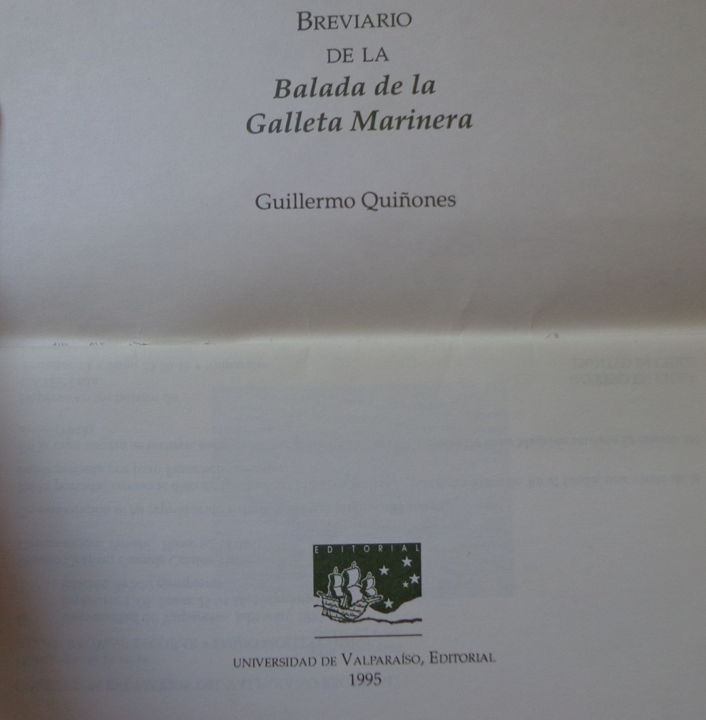 Guillermo Quiñones. La balada de la galleta marinera