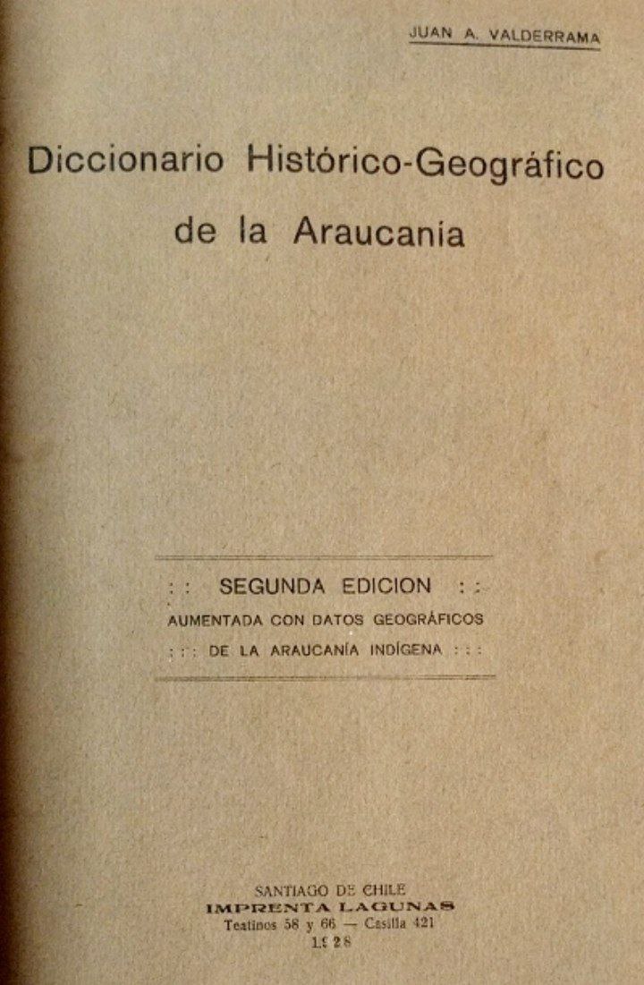 Diccionario Histórico-Geográfico de la Araucanía