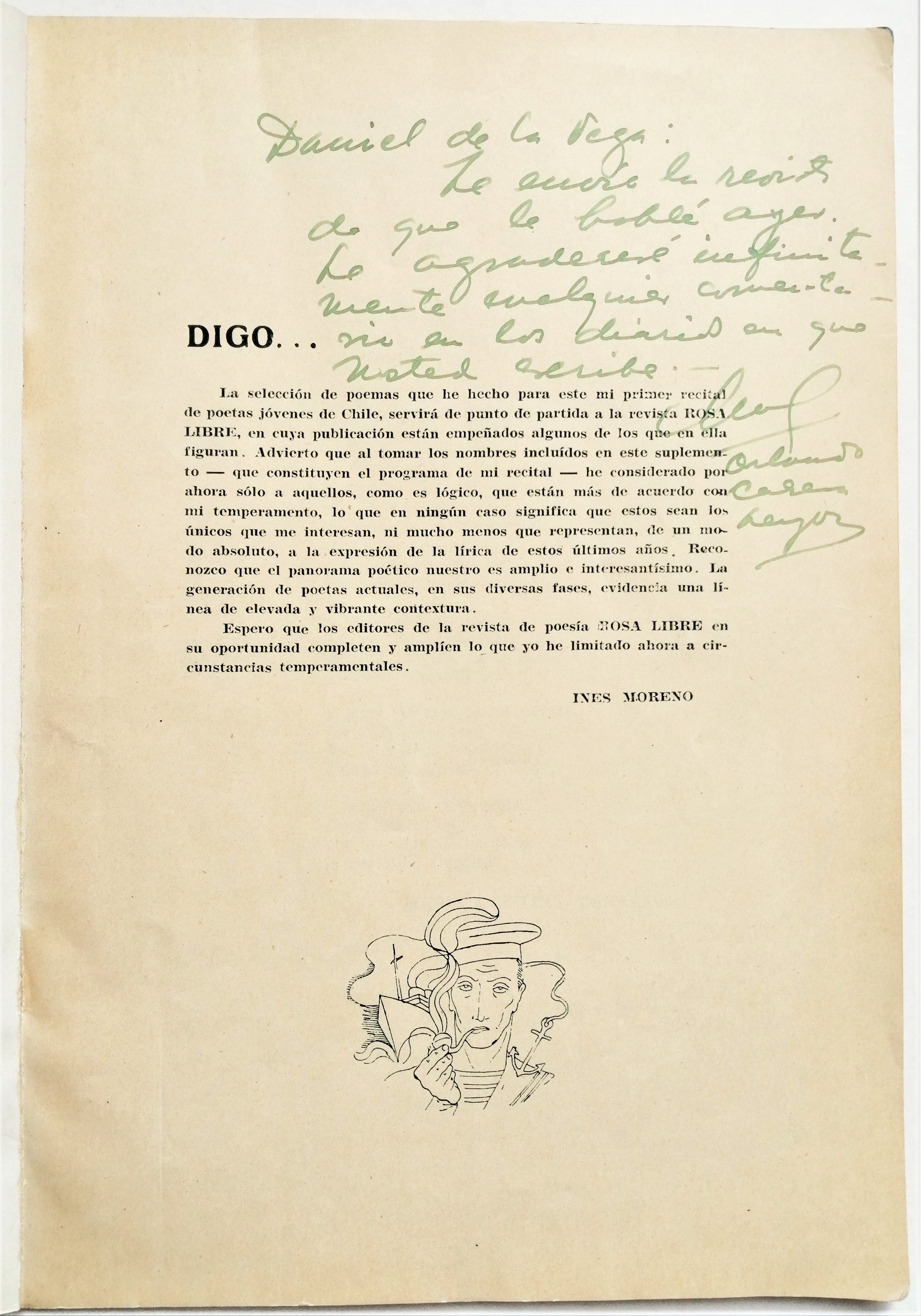 Rosa libre - Revista de poesía (1939) Firmada