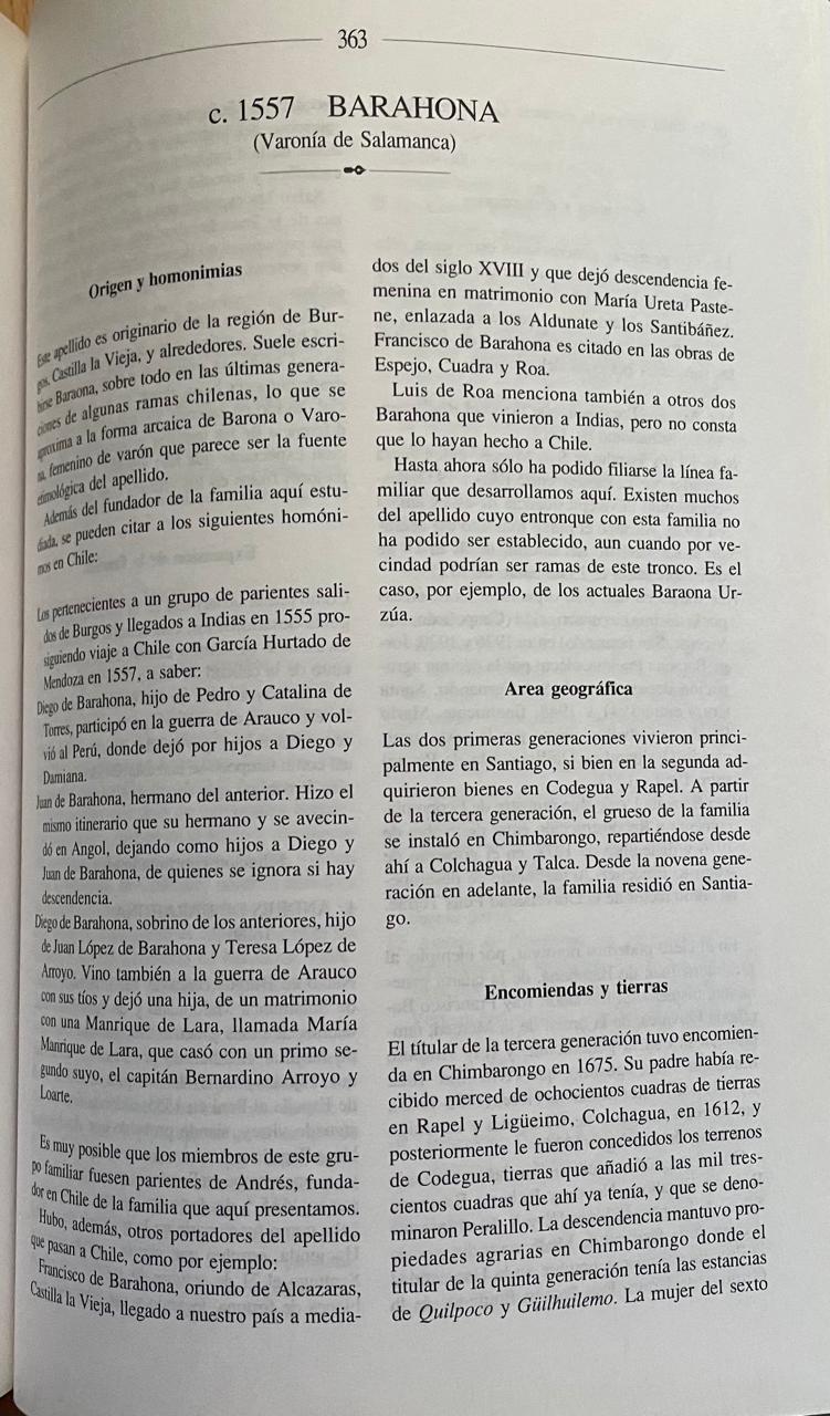 Julio Retamal Favereau, Carlos Celis, Juan Guillermo Muñoz 	Familias Fundadoras de Chile 1540-1600