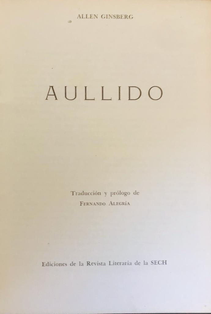 Allen Ginsberg . Aullido 