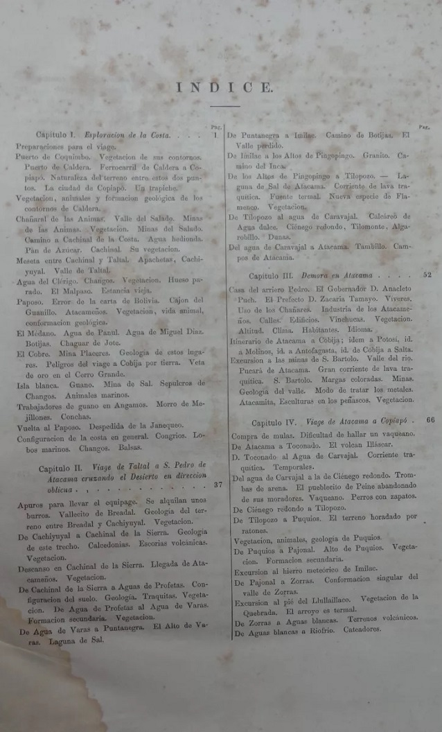 Rodulfo Amando Philippi. Viage al Desierto de Atacama : hecho de orden del gobierno de Chile en el verano 1853-54; publicado bajo los auspicios del Gobierno de Chile.