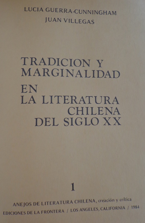 Ana Maria Velasco. Literatura chilena en el exilio.